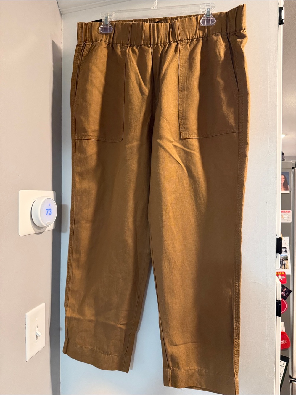 NEW Banana Republic Khaki Women's Pull-On Linen blend Pants